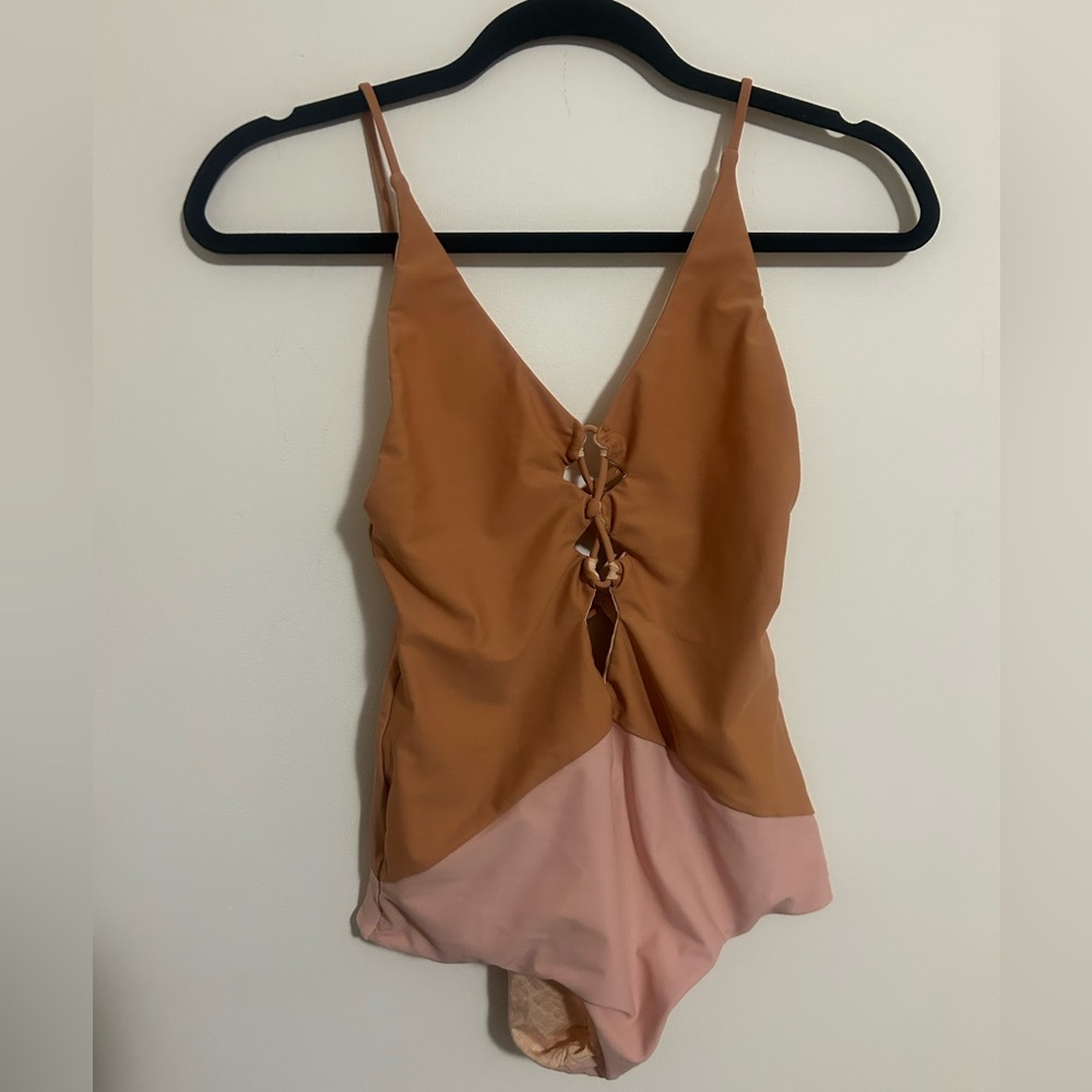 Acacia Swimwear Tan and Pink Camisole